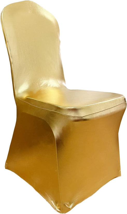 Stretch Chair Cover Chair Slipcover Chair Decoration for Wedding Banquet Party (Shiny Gold)...