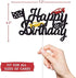 Marwey Race Car Birthday Cake Topper Happy Birthday Cake Decor Chequered Flag Themed Party Supplies Decorations(Doubled-Sided)...