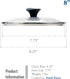 TECHEF 8 Inch Tempered Glass Lid – Fits 8” Frying Pans and Pots – Steam Vent, Stainless Steel Rim – Oven & Dishwasher Safe – Made in Korea...