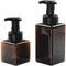 Foaming Soap Dispensers Pump-Bottles for Kitchen, Bathroom Countertop and Vanities 250 ml(8.5 oz) +450 ml (15.1oz) Pack of 2 (borwn)...