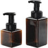 Foaming Soap Dispensers Pump-Bottles for Kitchen, Bathroom Countertop and Vanities 250 ml(8.5 oz) +450 ml (15.1oz) Pack of 2 (borwn)...
