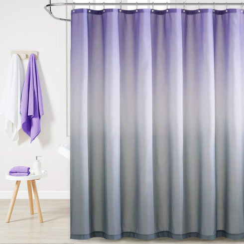 KGORGE Bath Shower Curtain Waterproof - Farmhouse Shower Curtains Liner Bathroom Privacy Morden Room Decor Office Hooks Included, 72 Wide x 72 Lon...