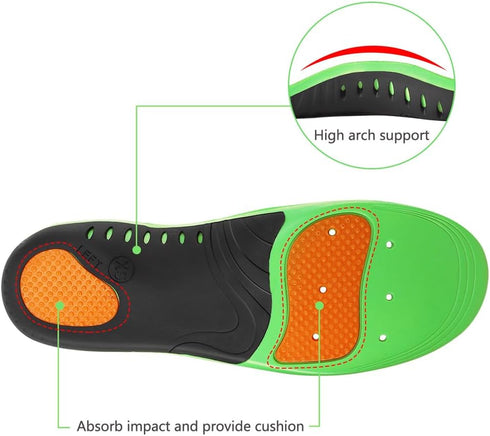 High Arch Support Insoles for Men and Women, Orthotic Shoe Inserts for High Arch,Plantar Fasciitis,Flat Feet,Foot Pain...