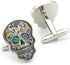 Day Of The Dead Cuff Links Muti-color Brass Material Sugar Skull Design Cufflinks with Gift Box...