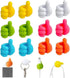 Self-Adhesive Thumb Hooks, 16pcs Creative Silicone Thumb Wall Hooks Key Toothbrush Thumb Hook Holder for Data Cable Headphones Home Office Wall St...