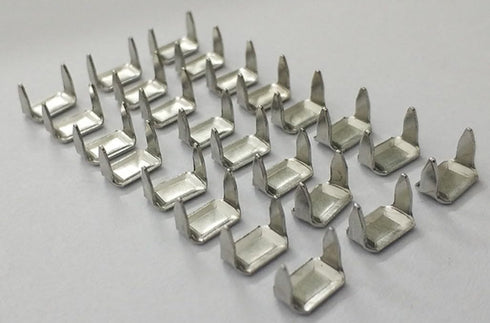 100 Pcs Leather Staples Staple Fasteners Holders Copper for Belt Clip Keeper Leathercraft Zippers Buckles...