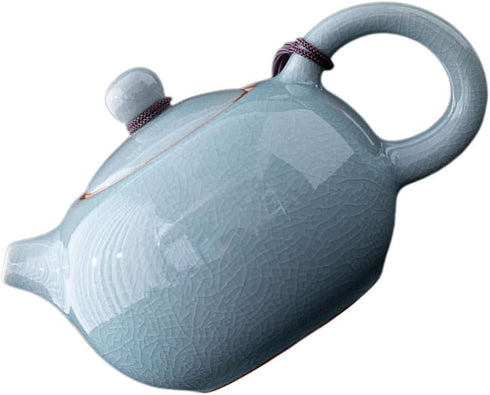 Amosfun Ceramic Teapot Small Porcelain Teapot Chinese Kungfu Tea Pot Blooming Loose Leaf Teapot Boiling Hot Water Teakettle for Tea Coffee Milk...