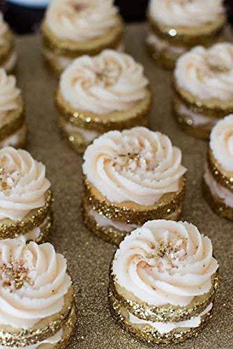 24K GOLD Luxury Cake Disco Diamond Dust, 6 grams for Cakes, Cupcakes, Cookies, Icing, Chocolate Wedding Party Baking Cupcake Cookie Ice Cream Deco...
