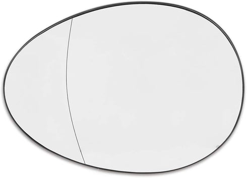 X AUTOHAUX Mirror Glass Heated with Backing Plate Driver Side Left Side Rear View Mirror Glass for BMW for Mini Cooper 2007-2015...