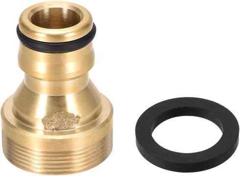 uxcell Brass Faucet Tap Quick Connector M22 M24 UNF Thread Hose Pipe Socket Adapter Fitting for Garden Irrigation System 2pcs...