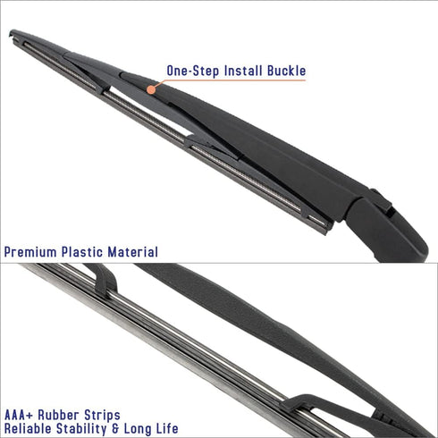 Rear Windshield Wiper Arm Blade Assembly Kit Compatible with 2016-2021 Honda Pilot Rear Window Wiper, Replacement 76720TG7A01, 76730TZ5A01, 76622T...