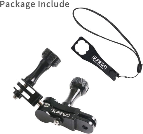 Aluminum Alloy 360 Degree Rotation Ball Joint Mount Adapter Swivel Arm Mount Pivot Extension Accessories Compatible with Gopro Hero 13 Black,Hero ...