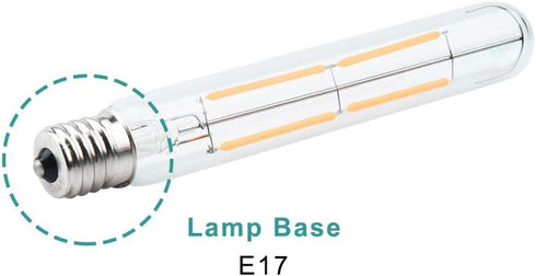 Bonlux 4W LED T6.5 Tubular Filament Bulb Dimmable, E17 Intermediate Base T6.5 LED Appliance Light 5.7" Length 40W Incandescent Equivalent for Free...
