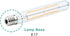 Bonlux 4W LED T6.5 Tubular Filament Bulb Dimmable, E17 Intermediate Base T6.5 LED Appliance Light 5.7" Length 40W Incandescent Equivalent for Free...
