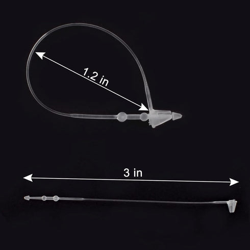3" Plastic Fastener Clear Hang Tag Snap Lock Plastic Tag Fasteners Pin Security Loop for Retail Store Clothing Price Tag Pins (1000 Pcs)...