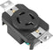 Generic 30 Amp Generator Receptacle Industrial Outlet NEMA L14-30R Receptacle Industrial Grade Grounding 125/250V Flush Mounting Locking for Gener...