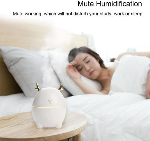 Adorable Humidifiers for Bedroom and Baby Nursery, 6oz cool mist humidifier for Kid's Room, aromatherapy diffuser, Portable Mini Humidifier, baby ...