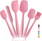 Heat Resistant Silicone Spatulas Set 6pcs, Seamless Design Non-Stick Mixing Spatulas with Stainless Steel Core, Premium BPA-Free Rubber Spatula Ba...