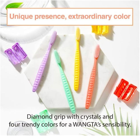 Wangta Soft Toothbrush, 6 Pack (Stone White) – Best Manual Toothbrush for Maximum, Efficient Cleaning and Sensitive Gums and Teeth...