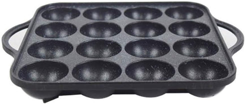 16-Holes Takoyaki Maker Pan Plate for Stovetop, Nonstick Coating Aluminum, 7.7 x 7.7 inches...