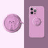 Cute Cat Cartoon Liquid Feel Mobile Phone Ring Buckle Stand Holder (Purple)...