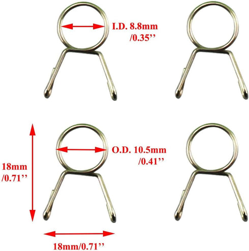 PRO BAT O.D. 8mm Dirt Bike Gas Fuel Hose Line for 50cc 70cc 90cc 110cc 125cc 150cc 200cc 250cc ATV Go Kart Moped Scooter Pocket Pit Bike Motorcycl...