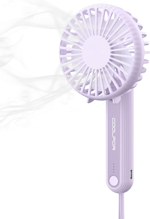 Handheld Fan,USB Rechargeable Mini Fan with 2000mAh Battery Operated Small Fan with 3 Adjustable Speeds,180°Rotation Foldable Fan for Office Deskt...