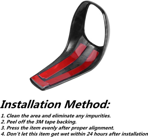 Qiilu Carbon Fiber Gear Shift Knob Cover Sticker Head Trim for X1 F48 2 Series F46 2015-2018...