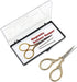 Small Embroidery Scissors With Case - Imperial Gold Decorative Handle Design, 3.5 in....