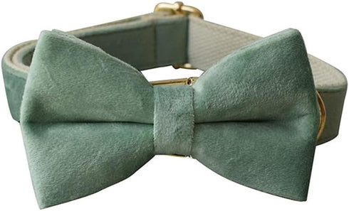 Bowtie Dog Collar, Soft & Comfy Velvet Dog Bow tie Collar, Detachable and Adjustable Dog Collars for Small Medium or Large Dogs and Cat with Safet...