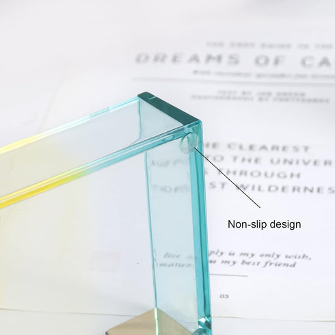 Acrylic Sticky Notes Dispenser Stylish Double Colors Memo Pads Holder Desk Organizer for 3×3 Inches Sticky Note Pads (DC-1)...