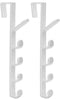Sadiyamo 5 Layers Over The Door Hook Organizer Rack Hanger Backpack Handbag Door Hook, Pack of 2 (White)...