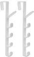Sadiyamo 5 Layers Over The Door Hook Organizer Rack Hanger Backpack Handbag Door Hook, Pack of 2 (White)...
