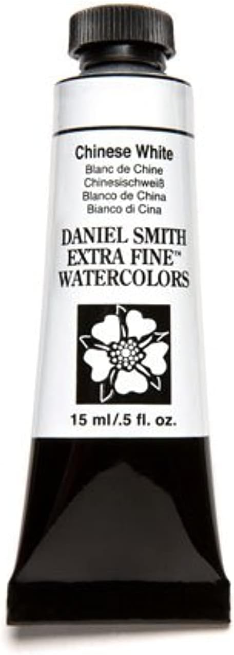 DANIEL SMITH 284600023 Extra Fine Watercolor 15ml Paint Tube, Chinese White, 0.5 Fl Oz (Pack of 1)...