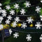 Dazzle Bright 100 LED Solar Christmas Snowflake Lights Outdoor, 39 FT Solar Powered Snowflake String Lights Waterproof for Xmas Tree, Holiday, Wed...
