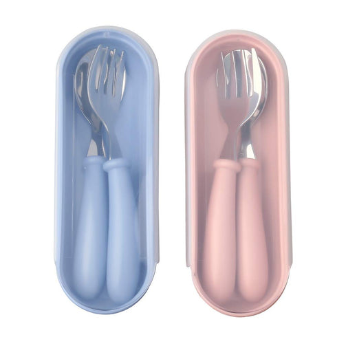 4 Pcs Toddler Utensils, Toddler Forks and Spoons,stainless Steel Baby Utensils Baby Silverware Set with Storage Box for Safe Dining...