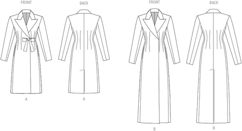 Vogue Misses' Lined Coats Sewing Pattern Packet, Sizes 18-20-22-24-26, Multicolor...