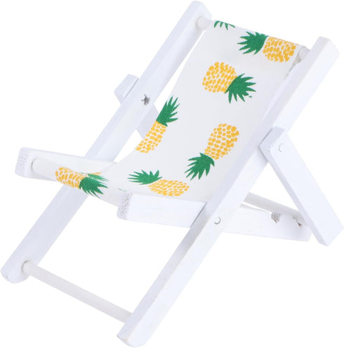 Uonlytech 1pc Beach Chair Mobile Phone Holder Phone Dock Phone Cradle Desk Wooden Phone Rack Stand Folding Phone Holder Dollhouse Chair Model Beac...
