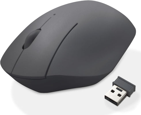 ELECOM Wireless Mouse Ergonomic shape, 2.4Ghz with Receiver, Silent Click, 20-Month Battery Life, 2000DPI, 3 buttons, Optical Sensor, Compatible w...