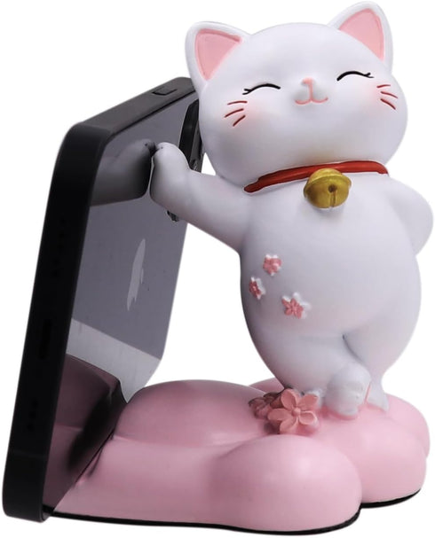 Cute Cat Phone Holder Desk Ornament Kawaii Phone Stand Universal Desk Phone Stand for All Mobile Smartphones Tablets......