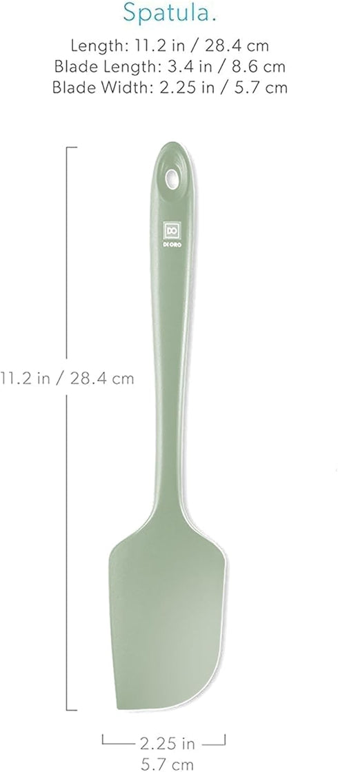 DI ORO Silicone Spatula - 600°F Heat-Resistant Rubber Kitchen Spatula for Baking, Scraping, & Mixing - BPA Free Nonstick Cookware Safe Flexible Ut...