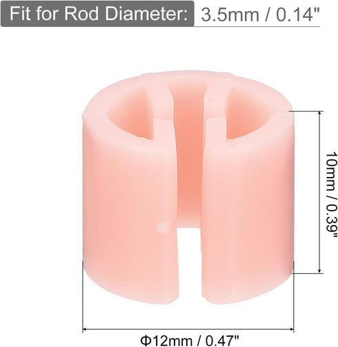 MECCANIXITY Clothes Hanger Marker Blank Fit 3.5mm Rod for Garment Color Coding Pink Count 100...