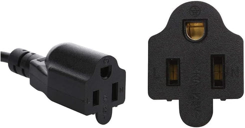 C14 to 5-15R Power Cord, IEC320 C14 to NEMA 5-15R Power Extension Cable Cord, PDU/UPS 18AWG Standard Computer Power Adapter Cord NEMA 5-15R to IEC...