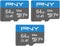 PNY 64GB Elite Mobile Accessories Class 10 U1 V10, A1 microSDXC Flash Memory Card for Mobile Devices - 100MB/s, Full HD, UHS-I, micro SD 3-Pack...