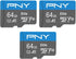 PNY 64GB Elite Mobile Accessories Class 10 U1 V10, A1 microSDXC Flash Memory Card for Mobile Devices - 100MB/s, Full HD, UHS-I, micro SD 3-Pack...