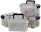 Teyyvn Plastic Mini Latch Box, Storage Bin with Locking Lids(Pack of 4, 2 L, Clear)...