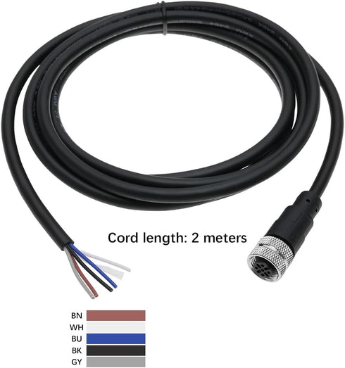 5 Pin M12 Sensor Connector Straight Aviation Cable Female to Female Aviation Socket Waterproof Electrical Cable for Industrial Automation Control...