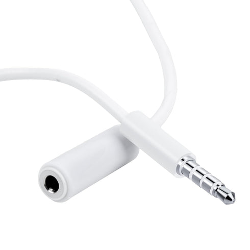 Conwork 2-Pack 3.5mm 4-Pole Male to Female Auxiliary Extension Audio Stereo Cable Cord for Headphones Apple iPad, iPhone, iPod, Samsung Galaxy, An...