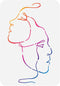 FINGERINSPIRE Abstract Faces Stencil 8.3x11.7 inch Two Women Face Stencil Template Plastic Faces Line Pattern Painting Stencil Reusable Stencils D...