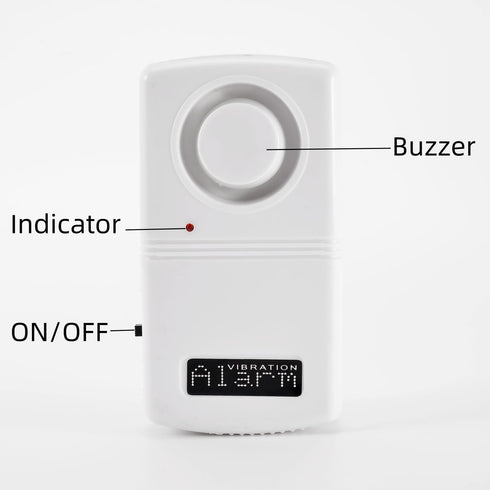 Window Glass Vibration Alarm with Super High Sensitivity, Door Alarm Vibration Sensors - Security Alarms for Glass Break Detection 120dB, Switch o...